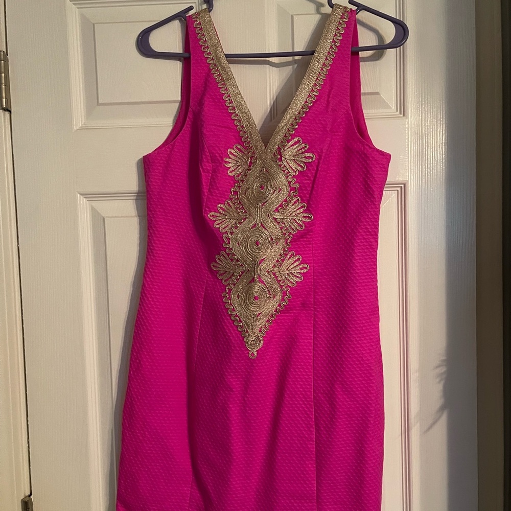 lilly pulitzer navy shift dress 6
